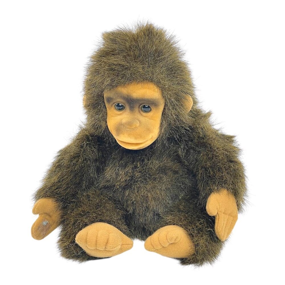 Vintage Hosung 15” Monkey Chimp Hand Puppet Plush Stuffed Animal Toy